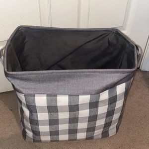 Gray storage basket